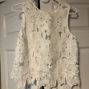 White Lace Tank Top